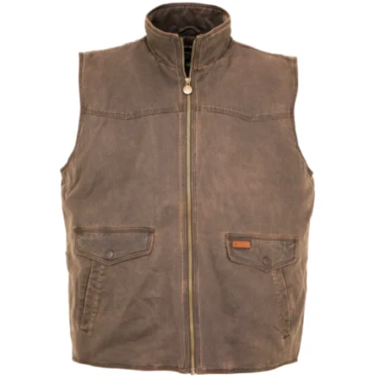 brown cotton vest