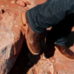 Dark brown leather boots