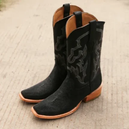 black cowboy boots