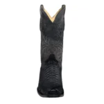 black leather cowboy boots