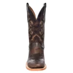 Dark brown leather boots