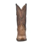 leather brown cowboy boots