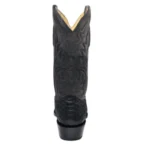 black leather cowboy boots