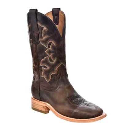 Dark brown leather boots