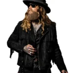 black fringe jacket