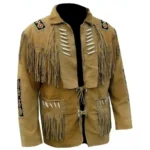 Brown fringe jacket
