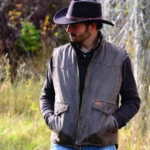 brown cotton vest