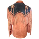 Two Tone Leather Fringe Jacket