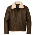 brown cowboy leather jacket