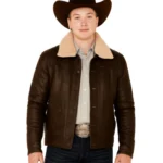 brown cowboy leather jacket