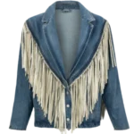 denim fringe jacket