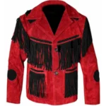 red jacket with fringe