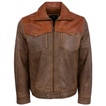Two Tone Leather Jacket