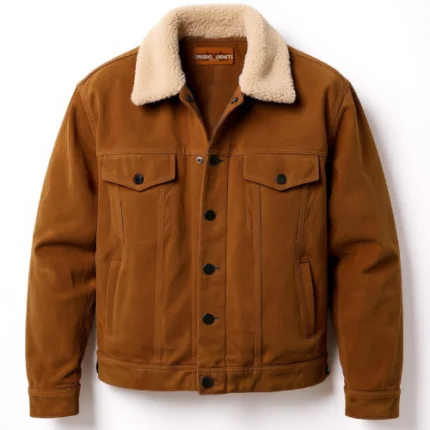 Suede Sherpa Jacket