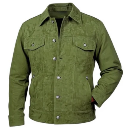 Green Suede Leather jacket