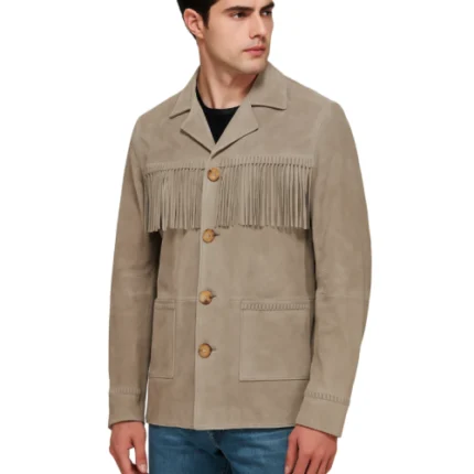 fringe long jacket