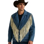 denim fringe jacket