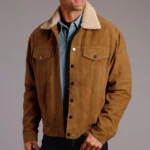 Suede Sherpa Jacket
