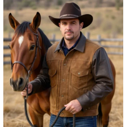 Suede Leather Trucker Jacket