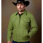 Green Suede Leather jacket