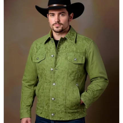 Green Suede Leather jacket