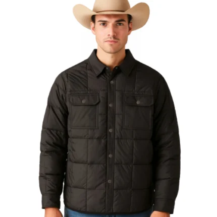 Shiny Black Puffer Jacket