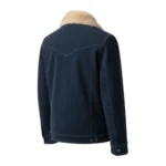 Cowboy Blue Denim Fur Collar Jacket
