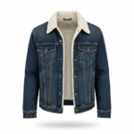 Western Cowboy Blue Denim Sherpa Jacket