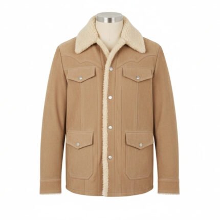 Cowboy Suede Leather Beige Rodeo Style Jacket
