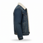 Western Cowboy Blue Denim Sherpa Jacket