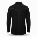 Rodeo Style Cowboy Black Suede Leather Jacket