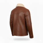 Cowboy Style Brown Leather Fur Jacket