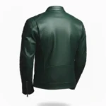 Western Style Cowboy Green Leather Jacket