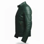 Western Style Cowboy Green Leather Jacket