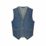 Western Style Cowboy Blue Denim Vest