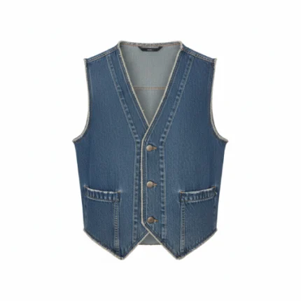Western Style Cowboy Blue Denim Vest