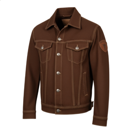 Western Style Cowboy Brown Denim Jacket