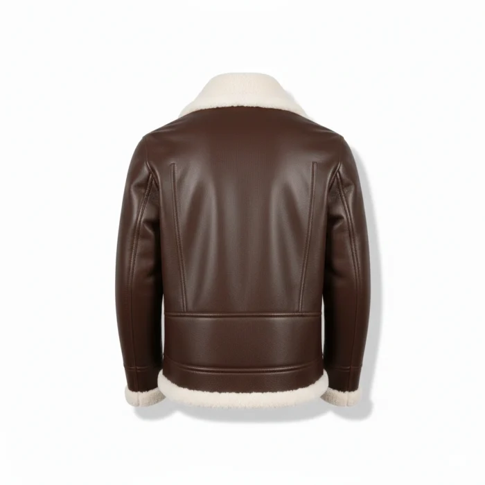 Cowboy Faux Leather Brown Fur Jacket