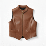 Western Style Cowboy Brown Leather Vest