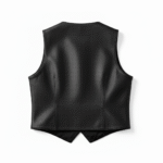 Sheepskin Cowboy Black Leather Vest