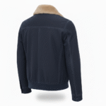 Blue Suede Leather Cowboy Western Jacket