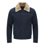 Blue Suede Leather Cowboy Western Jacket