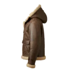 Cowboy Style Brown Leather Fur Jacket