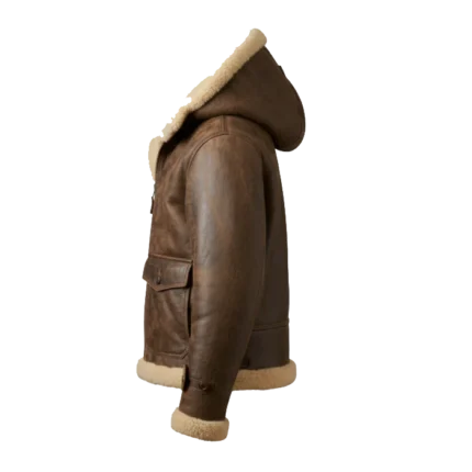 Cowboy Style Brown Leather Fur Jacket