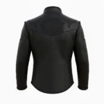 Cowboy Style Black Embroided Leather Jacket