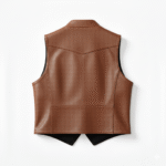 Western Style Cowboy Brown Leather Vest