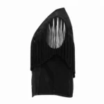 Cowboy Denim Black Fringe Vest