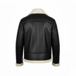 Sheepskin Black Leather Fur Cowboy Jacket