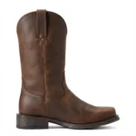 Classic Distressed Brown Leather Cowboy Boots
