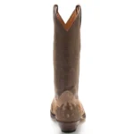 Classic Two-Tone Tan & Brown Suede Snip Toe Cowboy Boots